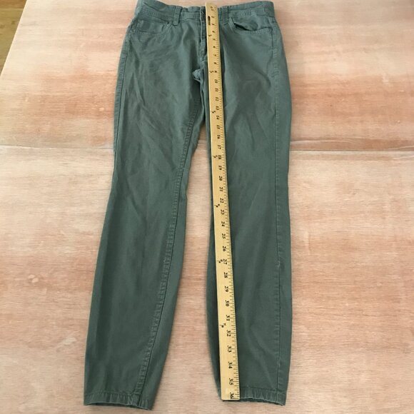 Toad & Co Earthworks 5 Pocket Skinny Chino Pant Women size 4 Green Mid Rise - Picture 5 of 13